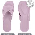 thumbnail image 4 of ROXONI Women Slippers Shower Pool Sandals Criss Cross Bathroom Quick Drying Slippers, 4 of 5
