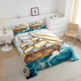 thumbnail image 4 of Erosebridal Vintage Ship Bedding Full Comforter Set, Nautical Compass Down Comforter, Aqua Blue, Reversible, 4 of 7