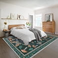 thumbnail image 2 of Garvee 8'x10' Modern Insect Floral Print Area Rug Washable Rugs, Stain-Resistant Non Slip Rug Foldable Indoor Carpet Low Pile Floor Mat for Living Room Bedroom Home Decor, Black, 2 of 7