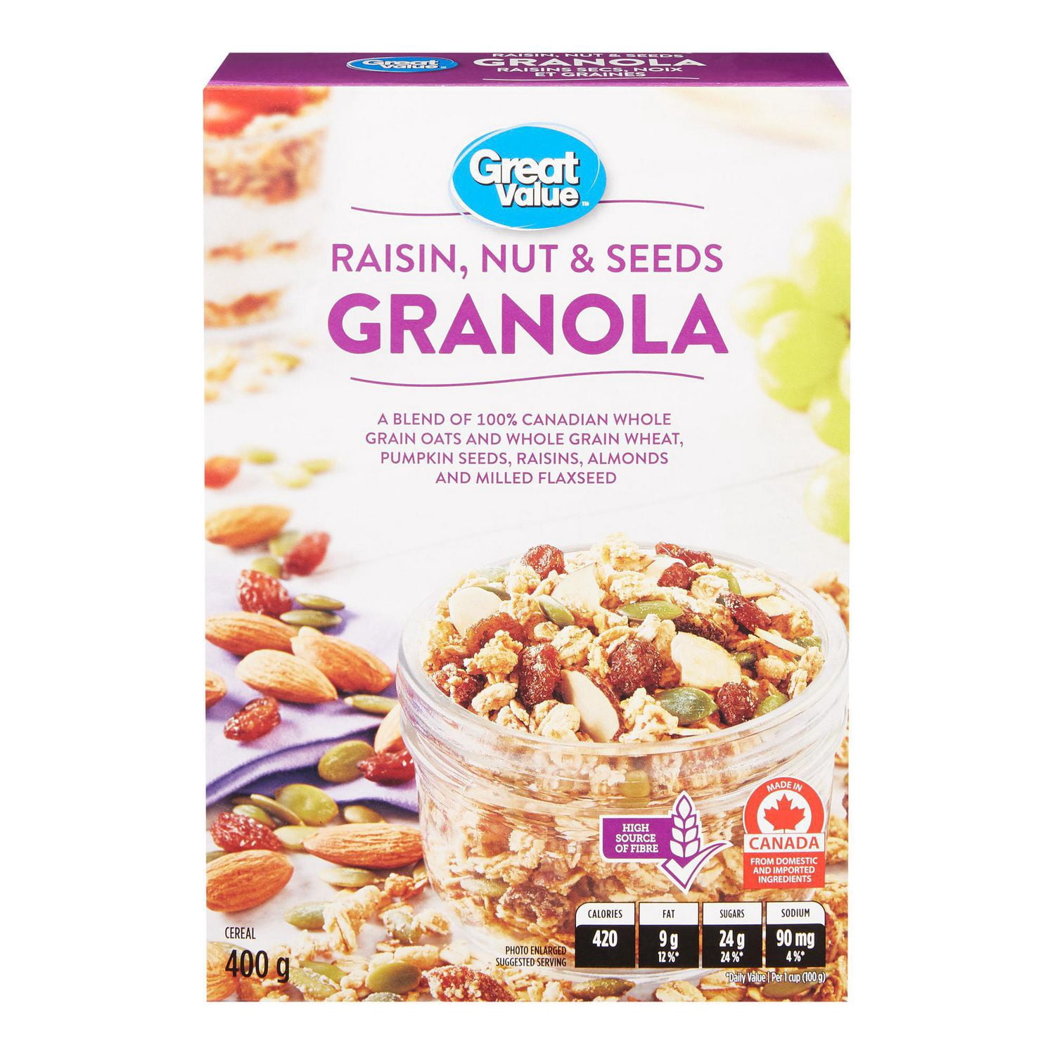 Great Value Raisin, Nut, & Seeds Granola