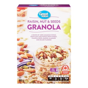 Great Value Raisin, Un écrou, & Graines de granola