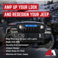 thumbnail image 3 of AMERICAN MODIFIED Demon Grille w/Blue Lights for 18-21 Wrangler/Gladiator, 3 of 8