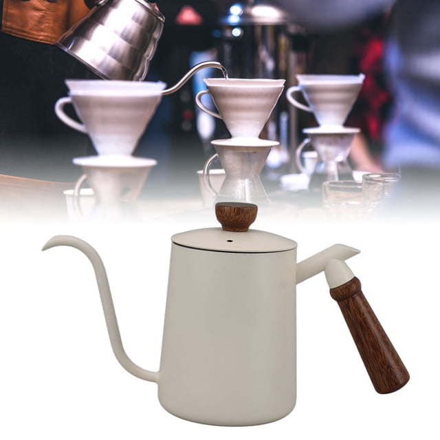 Stovetop Tea Kettle, 600ml Stainless Steel Pour Over Kettle Gooseneck Kettle With Comfortable Wood Handle Water Kettle Large Capacity Tea Kettle For Coffee Making