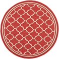 thumbnail image 2 of Safavieh Courtyard Red Indoor Outdoor Rug - Round 4', 2 of 3