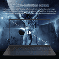 thumbnail image 3 of Exsurf Portable d'Affaires 16 Pouces, Ryzen 3500U, 16 Go RAM 512 Go SSD, Port Type-C, Windows 11 Pro, Clavier Rétroéclairé et Déverrouillage par Empreinte Digitale, Noir, 3 of 8