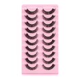 thumbnail image 2 of 10 Pairs Russian Strip Lashes Curly Handmade   F  19x10.5x1.5CM, 2 of 8