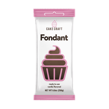 Fondant roulé Cake Craft – Marron, 250 g (8.8 oz), aromatisé à la vanille, facile à utiliser pour la décoration de gâteaux, biscuits et cupcakes