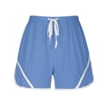 thumbnail image 3 of Short Pants for Women - Breathable Comfortable Casual Wear with Adjustable Drawstring and Versatile Split Design for Summer Activities, 3 of 6