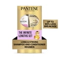 thumbnail image 1 of Shampooing et revitalisant Pantene, routine pour cheveux longs et résistants, shampooing biotine + collagène Longueurs infinies, 400 mL, revitalisant réparateur en profondeur Miracle Rescue, 237 mL, 1 of 14