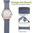 thumbnail image 2 of Unisex Perlon Nylon Bracelet With Stainless Steel Silver Buckle, Gray, 18mm, 2 of 6
