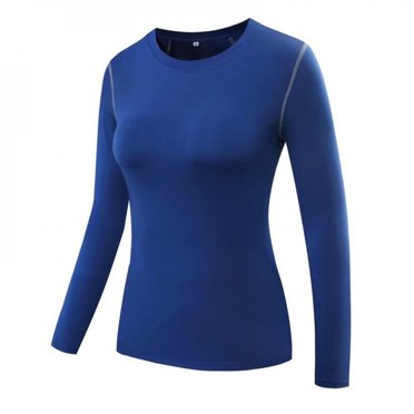 Women Gym Fitness Yoga Shirts Compression Sport Long Sleeve Running Tees Tops Hot Sell