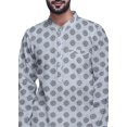 thumbnail image 4 of Atasi Printed Long Asymmetric Kurta Pajama Set For Men Party Wear Clothing, 4 of 4