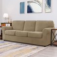 thumbnail image 2 of CHUN YI Stretch Checks Spandex Sofa Cover Separate Backrests Cushions Cover Slipcover, 2 of 5