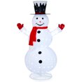 thumbnail image 1 of Gymax 6FT Pre-Lit Pop-Up Flannel Snowman Collapsible Christmas Decor w/ LED Lights, 1 of 10
