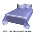 thumbnail image 3 of Ohufall Queen Bed Sheet Set 3 Piece Ice Silk Bed Sheets Solid Color Summer Cooling For Home, 3 of 4