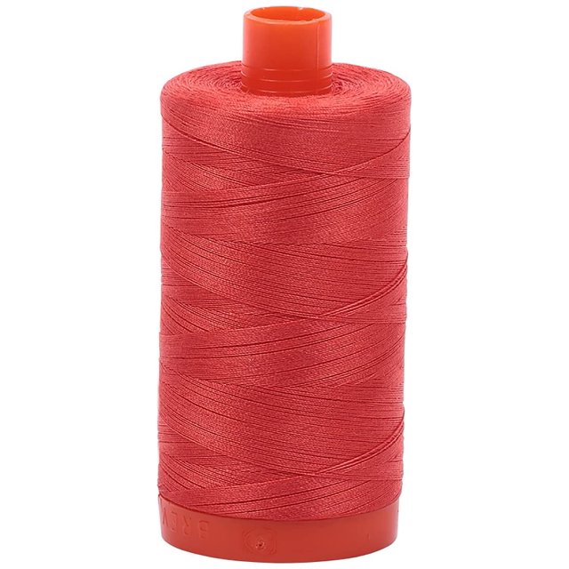 Superpunch Fil 100 % Coton Rouge Clair Orange, 50 Wt, Bobine de 1300 Mètres
