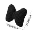 thumbnail image 3 of Butterfly Bowknot Lumbar Cushion Pillow, Decorative Sofa Back Support Pillow 35x32cm, Soft Breathable Fabric for Living Room Bedside with Polyester Fiber Fill, Black, 3 of 6
