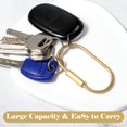 thumbnail image 2 of 2 Pcs Brass Key Ring Gold Screw Lock Clip Key Ring Chain Durable Simple Brass Keychain Holder, 2.36 x 1.22 inch, 2 of 4