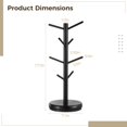 thumbnail image 4 of Mug Holder Tree, 8 Hooks Coffee Cup Holder with 360° Rotating Base, Wooden Mug Tree Coffee Cup Rack, Mug Stand Coffee Mug Organizer Station for Kitchen Coffee Bar Office, 4 of 7