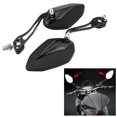 thumbnail image 4 of Pair 8mm 10mm Motorcycle Rearview Mirrors Aluminum Alloy Arm, Ultra Clear Vision, Paint Finish Shell, Universal Fit, 4 of 7