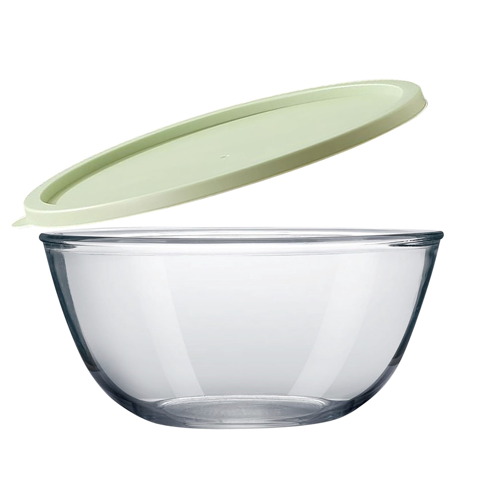 asddcavvf Glass Mixing Bowls Large Glass Bowl With Lid Clear Bowl Glass Serving Bowl Glass Cooking Bowls For Kitchen Bread Storage Dishwasher Freezer And Oven