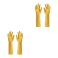 thumbnail image 3 of Youkk 2X Rubber Gloves Kitchen Gadget Gardening Tool Exquisite Multipurpose Yard Yellow S 2Set, 3 of 6