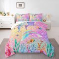 thumbnail image 1 of YST Mermaid Comforter Set Twin Size Rainbow Pink Mermaid Tail Printed Pattern Bedding Comforter Sets, Mermaid Fish Scale Bedding Set for Teens Girls Bedroom All Season(Rainbow,Queen 3Pcs), 1 of 6