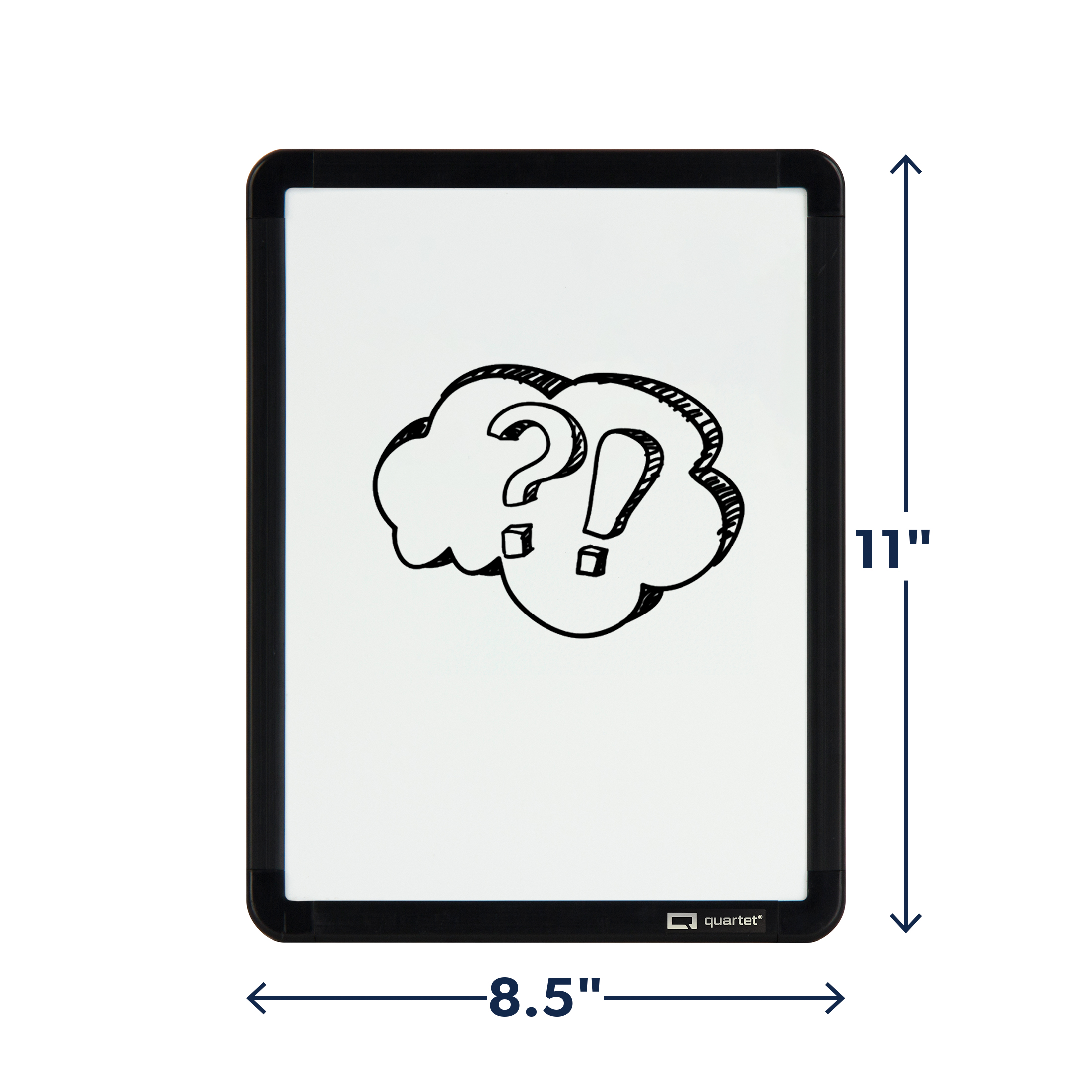 Quartet 8.5X11 Plastic Non Magnetic Dry Erase Black