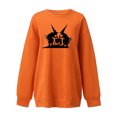 thumbnail image 3 of 2023 Chandail à Capuchon Surdimensionné pour Femmes Mode Halloween Imprimé Blouse Ample à Manches Longues Col Rond Chandail Décontracté Hauts Chandail en Molleton Costumes Halloween/noël 50 % de Rabais Liquidation, 3 of 4