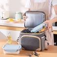 thumbnail image 4 of Bento Lunch Bag Thermal Lunch Bag, Lunch Bag Women Insulated, Teacher Lunch Bags for Women, Stylish Lunch Bags Boys Lunch Bag, Gray, 4 of 6