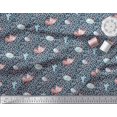 thumbnail image 2 of Soimoi Poly Georgette Fabric Dot,Fish & Cat Kids Printed Fabric 1 Yard 42 Inch Wide, 2 of 3