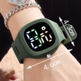 thumbnail image 4 of Electronic Watch LED Display Square Adjustable Soft Band Waterproof Gift Boys Girls Unisex Solid Color Kids Digital Watch Students Supplies, 4 of 11