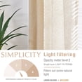 thumbnail image 3 of Curtainking Linen Curtains 96 Inch Length for Living Room Farmhouse Rod Pocket Back Tab Light Filtering Window Drapes for Bedroom Curtains Crude 2 Panels Biege, 3 of 8