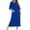 Blue, variant on Satin Pajamas Women Robes Zipper Front Short Sleeve Full Length Housecoat with Pockets Long Loungewear Bath Robe for College Dorm Women S-13 Navy XL