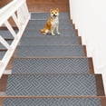 thumbnail image 1 of EGNMCR Bathroom Rugs 10PCS Large Size No Slip Carpet Stair Treads Non Slippery Rug Slip Resistive Indoor Runner For Kids Elders And Pet With Reusable Adhesive Easy To Clean Polyester stair mats, 1 of 8