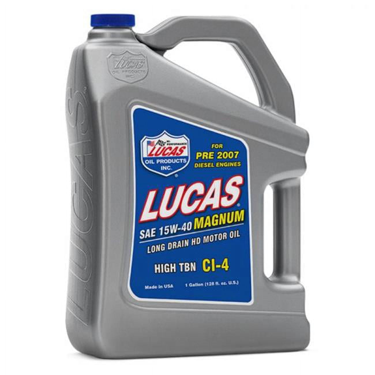Lucas Oil Products LUC10076 Magnum Long Drain Heavy Duty High TBN SAE 15W-40 Conventional Motor Oil - 1 gal
