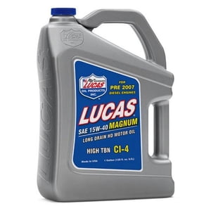 Lucas Oil Products LUC10076 Magnum Long Drain Heavy Duty High TBN SAE 15W-40 Conventional Motor Oil - 1 gal