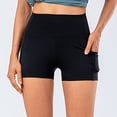 thumbnail image 2 of Plebaso Womens High Waist Yoga Shorts with Pockets Workout Athletic Shorts Stretch Compression Biker Shorts, 2 of 6
