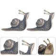 thumbnail image 3 of 2 Pcs Escargots Décoratifs en Laiton Adorables Animaux de Thé Ornements d'Escargots Multifonctions Accessoire de Thé, 3 of 6