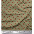 thumbnail image 1 of Soimoi Rayon Fabric Guitar Musical Instrument Printed Fabric 1 Yard 56 Inch Wide, 1 of 3