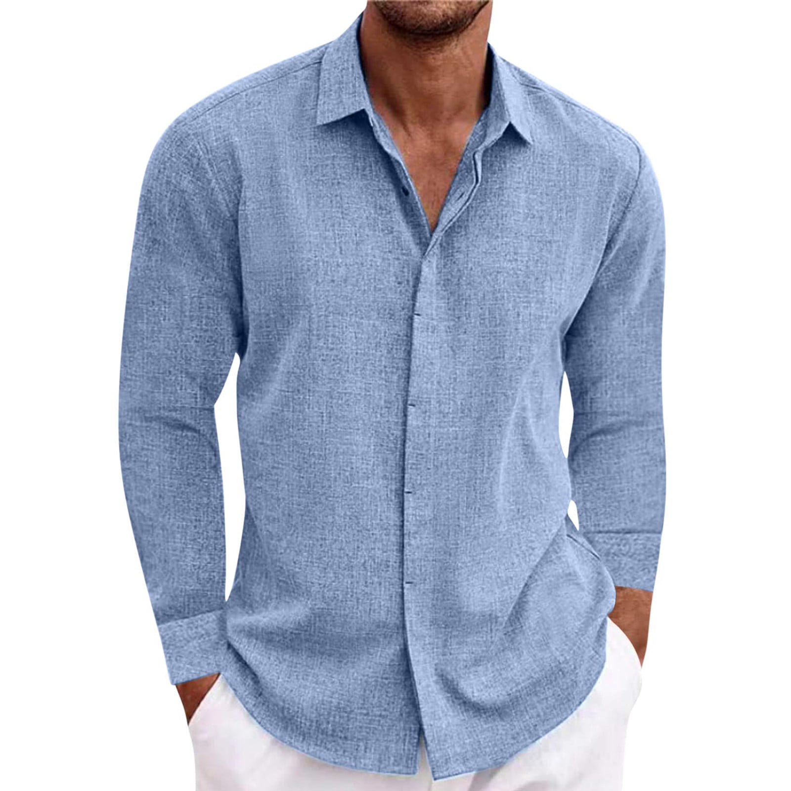 TIMIFIS Chemises Décontractées pour Hommes à Boutons, Mode d'Automne, Manches Longues, Col Rabattu, Blouse, Nouvelles Chemises Habillées Régulières Unies