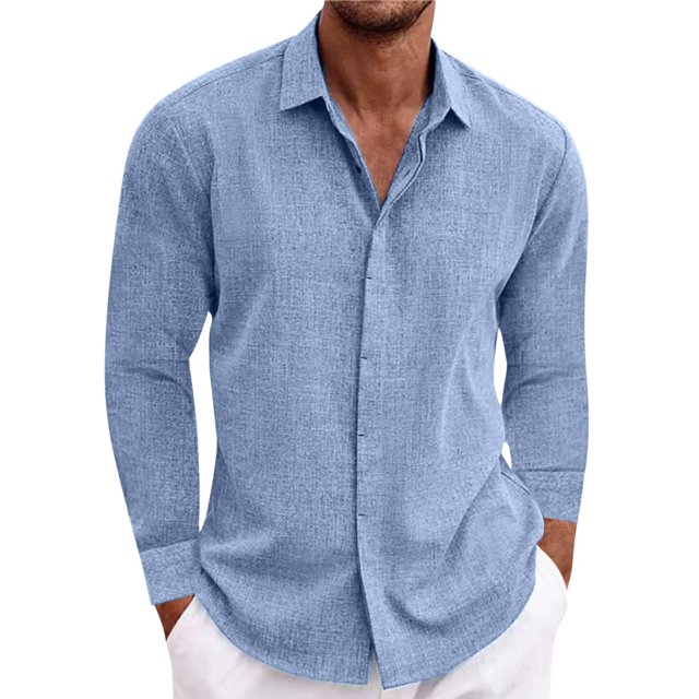 TIMIFIS Chemises Décontractées pour Hommes à Boutons, Mode d'Automne, Manches Longues, Col Rabattu, Blouse, Nouvelles Chemises Habillées Régulières Unies