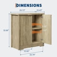 thumbnail image 2 of GloryStar Buffet Bahut à Porte Cannelée, Armoire de Rangement à Tablette Ajustable, Console d'Accent Moderne pour Salle à Manger, Salon Ou Couloir, 2 of 8