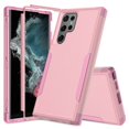 thumbnail image 1 of Supershield Case for Samsung Galaxy S22 Ultra 5G, Dual Layer Military Grade Drop Proof Protective Cover Hard Shell Sturdy Durable Phone Case - Pink, 1 of 3