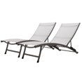 thumbnail image 1 of Clearwater 6 position Aluminum Lounger w/Wheel 2pc Set - Pearl, 1 of 3