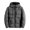 Dark Gray, variant on fartey Men's Plus Size Puffer Hooded Jackets Holiday Deals Baggy Fit Full Zip Drawstring Thicken Cotton Coat Thermal Cozy Zipper Pockets Winter Ski Parka Jacket, M-4XL