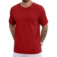 thumbnail image 1 of Gspmoly T-Shirt pour Homme, T-Shirt à Manches Courtes pour Homme T-Shirt Décontracté Uni Version Filet Col Rond Manches Courtes Version Légère Haut/chemise à Manches Courtes à Col Rond pour Homme Haut Offres Prime, 1 of 5