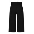 thumbnail image 3 of Pantalon Grand à Volants pour Femme Été Décontracté Ample Taille Haute Pantalon Uni, 3 of 4