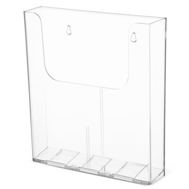 KAKOWELY Porte-brochure en Acrylique Porte-Dossiers en Acrylique Support Mural pour Brochure Porte-Dépliants Transparent Organisateur Multifonction pour Documents Magazines Livres