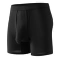 thumbnail image 1 of Men's Dual Pouch Underwear Long Leg Bulge Boxer Briefs Separated Pouch Modal Trunks Incontinence Boxer Brief Underwear for Men, 1 of 2
